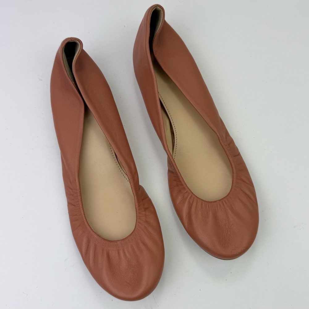 J. CREW CeCe Pinky Tan Leather Ballet Flat